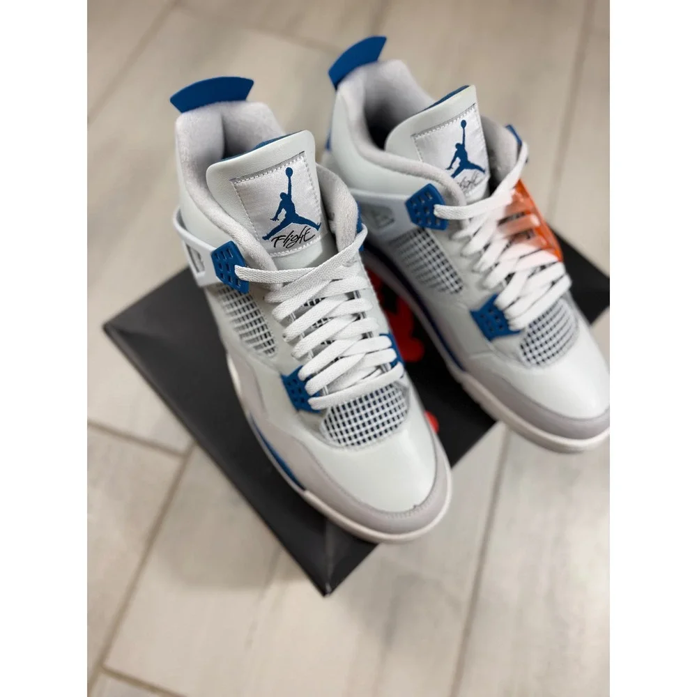 Jordan 4 Retro Military Blue 2024 Off White Blue FV5029-141 Mens 13